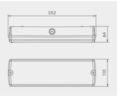 Intelight 3,5W avarinis/evakuacinis šviestuvas ORION LED II 100 M 3H MT, baltas