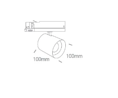 35W LED akcentinis šviestuvas į 3 fazių bėgelį, juodas, 4000K, DALI, 65660BTL/B/C