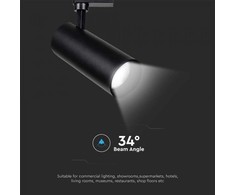 V-tac 35W LED COB šviestuvas į bėgelius, juodas, 4000K, SAMSUNG LED chip