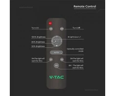 V-tac 35W LED gatvės šviestuvas, juodas, 4000K, su saulės baterija ir nuotolinio valdymo galimybe