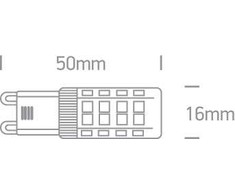 3,5W LED lemputė, dimeriuojama, G9, 3000K, 7103ALGD/W