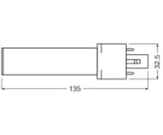 Osram 3,5W LED lemputė DULUX, G23, baltos matinės sp., 3000K