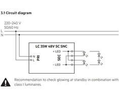 35W LED maitinimo šaltinis TRIDONIC, 48V, PWM