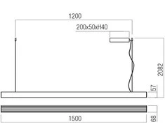 Bikuva.lt 35W LED pakabinamas šviestuvas CITYLINE, nikelio sp., 2700/3000K, dimeriuojamas, 01-4244