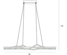 Italux 35W LED pakabinamas šviestuvas CONATO, juodas, 3000K