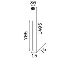 3,5W LED pakabinamas šviestuvas FILO, baltas, 2700K, 341057