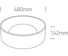 Lubinis šviestuvas 35W LED plafonas, baltu korpusu, 2700/3000/4000K, 67452/W/V