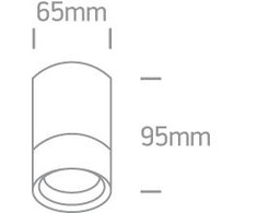 Cilindro formos šviestuvas, GU10, antracito sp., 67130C/AN