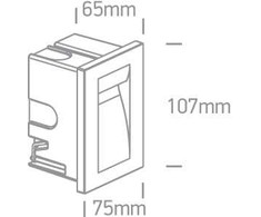3,6W LED įleidžiamas sieninis lauko šviestuvas, baltas, 3000K, 68062/W/W