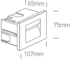 3,6W LED įleidžiamas sieninis lauko šviestuvas, antracito sp., 3000K, 68064/AN/W