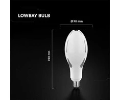 36W LED lemputė, E27, 4000K, 300°, CREE LED Chip