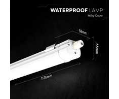 36W LED linijinis paviršinis šviestuvas G-SERIES, 120cm, baltas, 3000/4000/6500K, IP65