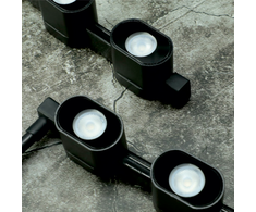 Sieninis šviestuvas 36W LED modulinis sieninis fasado šviestuvas, juodas, 3000K, IP67, LS79