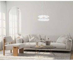 36W LED pakabinamas šviestuvas HORNA, šampano sp./skaidrus, 3000K