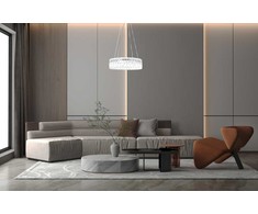 36W LED pakabinamas šviestuvas NOSTA, chromo sp./skaidrus, 3000K