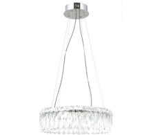 36W LED pakabinamas šviestuvas NOSTA, chromo sp./skaidrus, 3000K