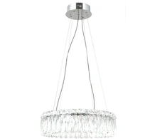36W LED pakabinamas šviestuvas NOSTA, chromo sp./skaidrus, 3000K