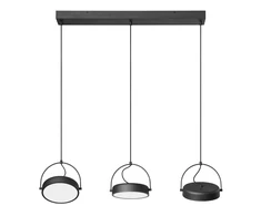 36W LED pakabinamas šviestuvas PUCK, juodas, 3000K