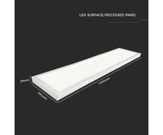 V-tac 36W LED panelė, 120x30cm, balta, 6400K