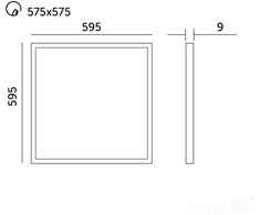 36W LED panelė NELIO, balta, 4000K, IP40, 60x60cm