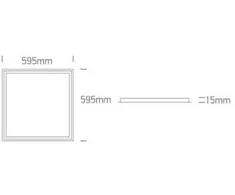 36W LED panelė - šviečiantis rėmelis, baltas, 60x60cm, 3000/4000/5500K, 50140F/V
