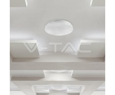 Lubinis šviestuvas V-tac 36W LED paviršinis šviestuvas, baltas, suderinamas su AMAZON ALEXA ir GOOGLE HOME, 2700-6500K/RGB
