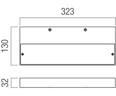 36W LED sieninis šviestuvas APEX, baltas, 3000K, 01-3761