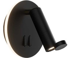 3+6W LED sieninis šviestuvas, matinės juodos sp., 3000K, 25303