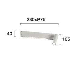 Viokef 3+6W LED sieninis šviestuvas MOLLY, baltas, 3000K, 4243500