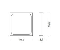 Sieninis šviestuvas Ideal Lux Lubinis šviestuvas Universal D40 Square 240374