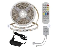 Bikuvalt 36W RGB LED juostos komplektas, pridedamas adapteris+valdiklis, 60Led/m, IP54