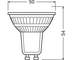 Osram 3,7W LED lemputė, GU10, 2700K, dimeriuojama