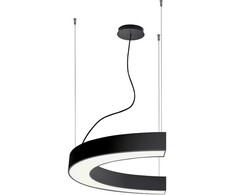 37W LED pakabinamas šviestuvas SEMI, juodas, 3000K, 1000mm, 3918-0010-3-B-N