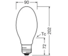 Ledvance 38W LED lemputė HQL, E40, baltos matinės sp., 4000K