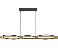 Italux 38W LED pakabinamas šviestuvas NATANO, juodas, 3000K