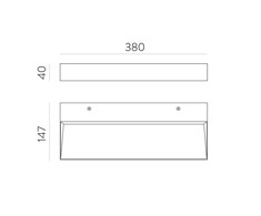 38W LED sieninis šviestuvas BRICK, juodas, 2700/3000/4000K, dimeriuojamas, A3972172NDT