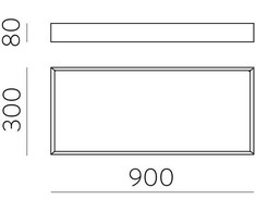 39W LED lubinis šviestuvas MUNICH, juodas, 2700/3000/4000K, P3759272N