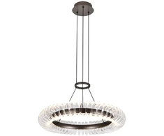 39W LED pakabinamas šviestuvas ALBA, šlifuotos pilkos sp./skaidrus, 3000K, 4337000