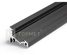 3m LED juostos profilio CORNER10, juodai anoduotas