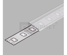 3m LED juostos profilio dangtelis C2 CLICK, skaidrus