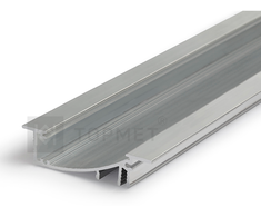 3m LED juostos profilio FLAT8, neanoduotas aliuminis