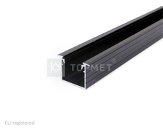 LED juostos profilis LINEA-IN20, juodai anoduotas, 3m