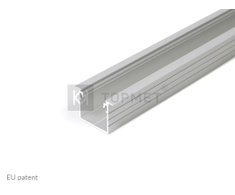 3m LED juostos profilio LINEA-IN20, neanoduotas aliuminis