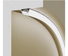 3m LED juostos profilis ARC12 CD/U5, lankstus, baltas