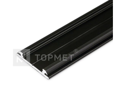 3m LED juostos profilis ARC12 CD/U5, lankstus, juodai dažytas