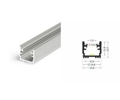 Bikuva.lt 3m LED juostos profilis FLOOR12, anoduotas