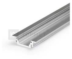 3m LED juostos profilis GROOVE10 BC/UX, neanoduotas aliuminis