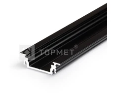 Bikuvalt 3m LED juostos profilis GROOVE14 EF/TY, juodai anoduotas