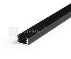 Bikuvalt LED juostos profilis SLIM8, juodai anoduotas, 3m