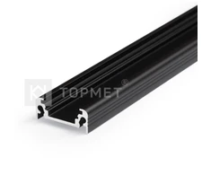 Bikuva.lt 3m LED juostos profilis SURFACE10 BC/UX, juodai anoduotas